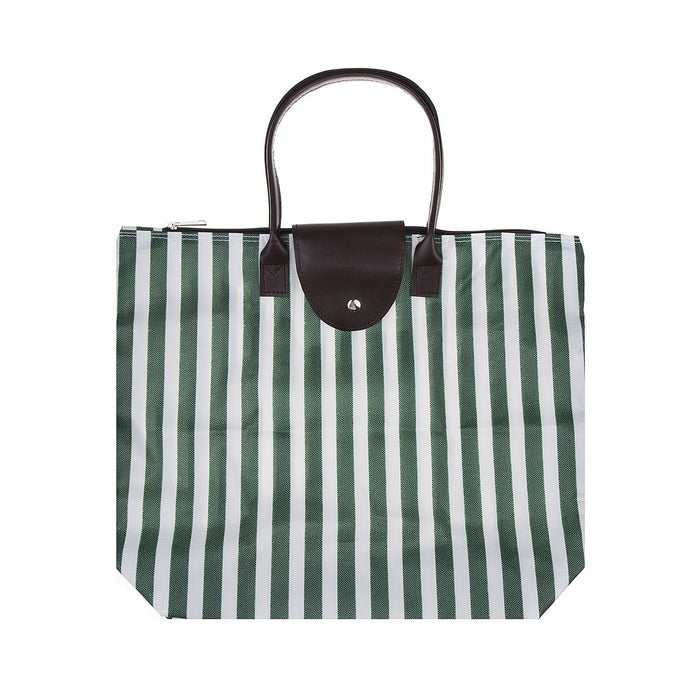 Stripe Fold- Up Tote Bag
