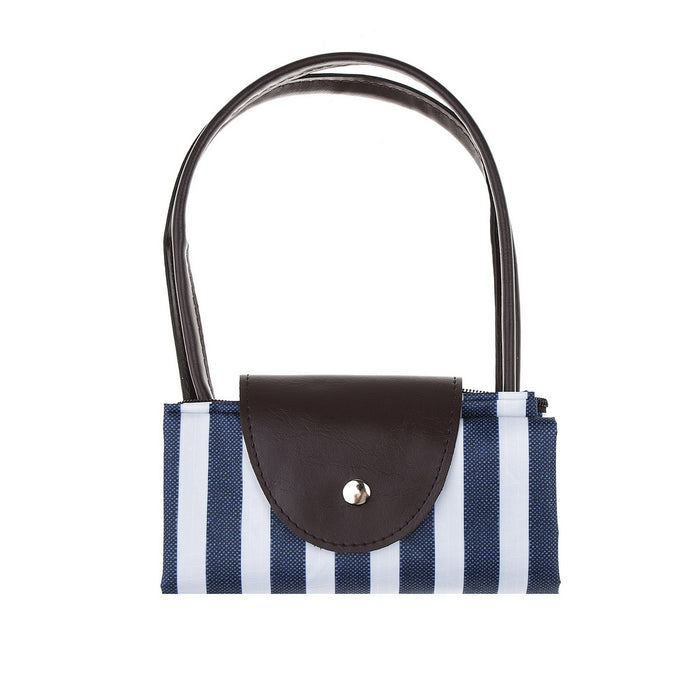 Stripe Fold- Up Tote Bag
