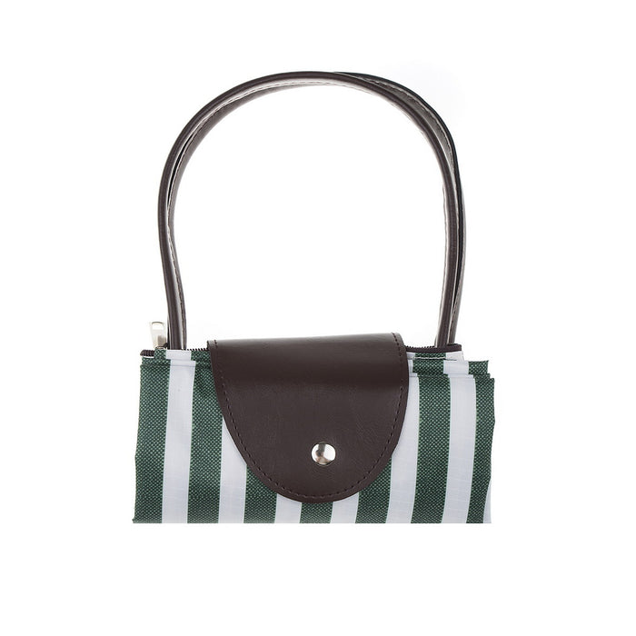 Stripe Fold- Up Tote Bag