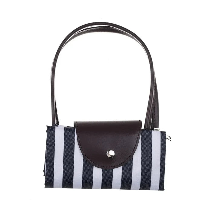 Stripe Fold- Up Tote Bag