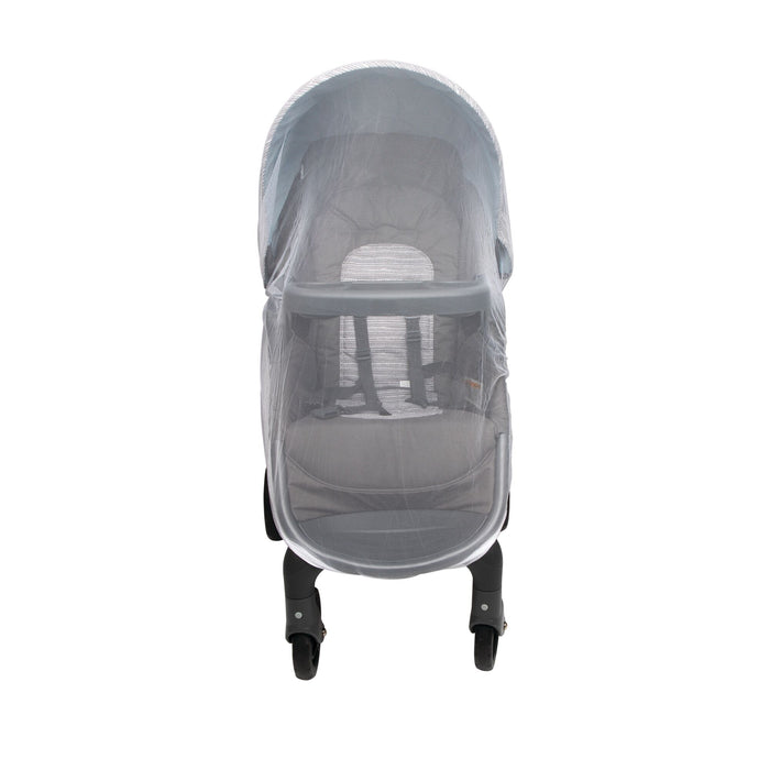 The Stroller Insect Netting | White is shown from the front on a plain white background, providing breathable mosquito protection for your baby’s stroller.