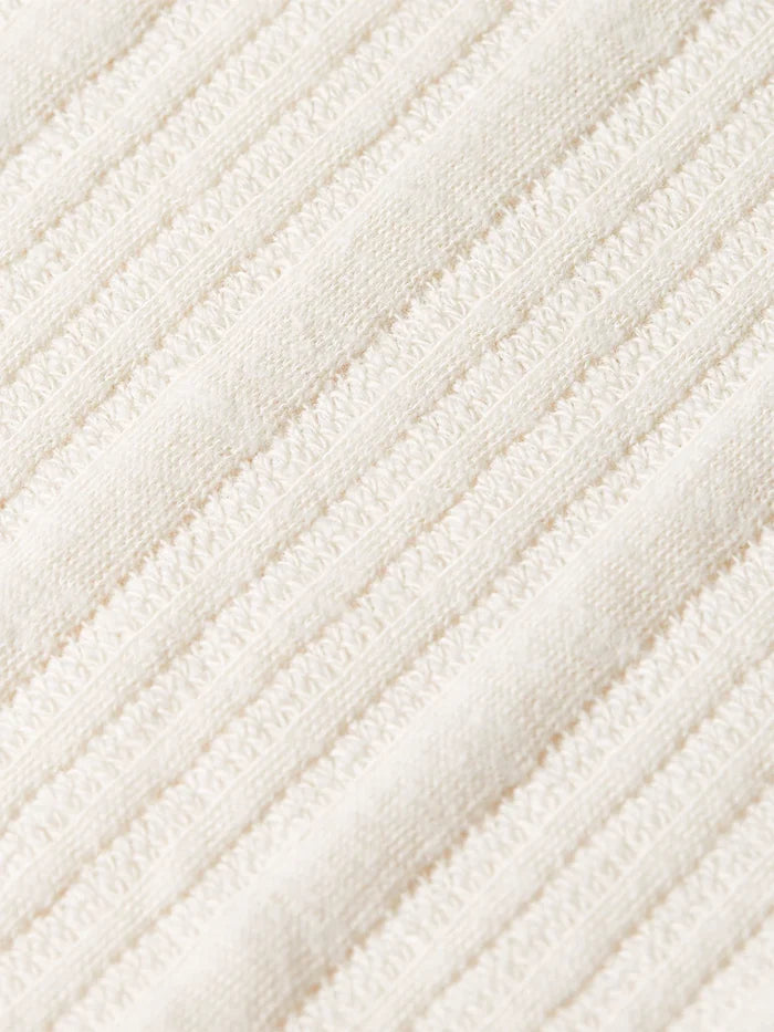 Structured Ribbed Relaxed-Fit Polo Eggnog