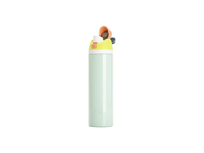 Sublimation 32oz/960ml Stainless Steel Water Bottle with Flip One Touch Portable Lid (Glossy Light Green)