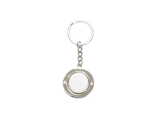 Sublimation Blank Metal Rotatable Keychain（Round）