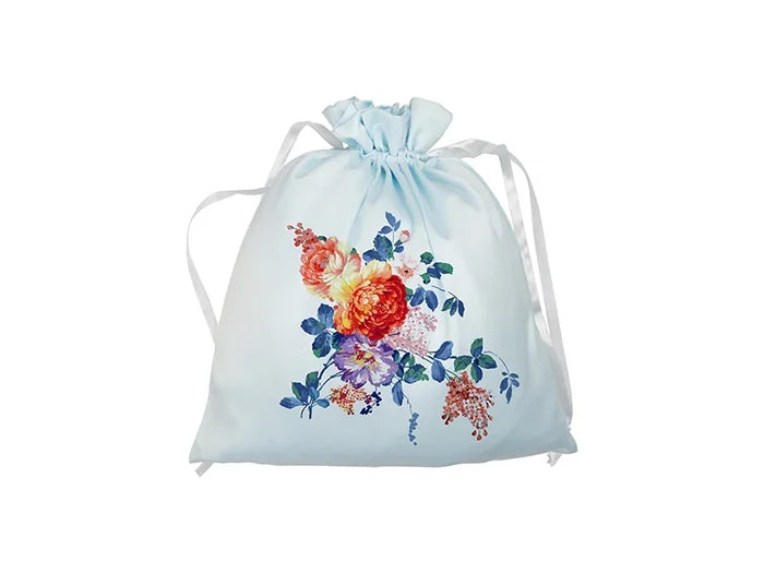 Sublimation Light Blue Satin Drawstring Bag(35*38cm)