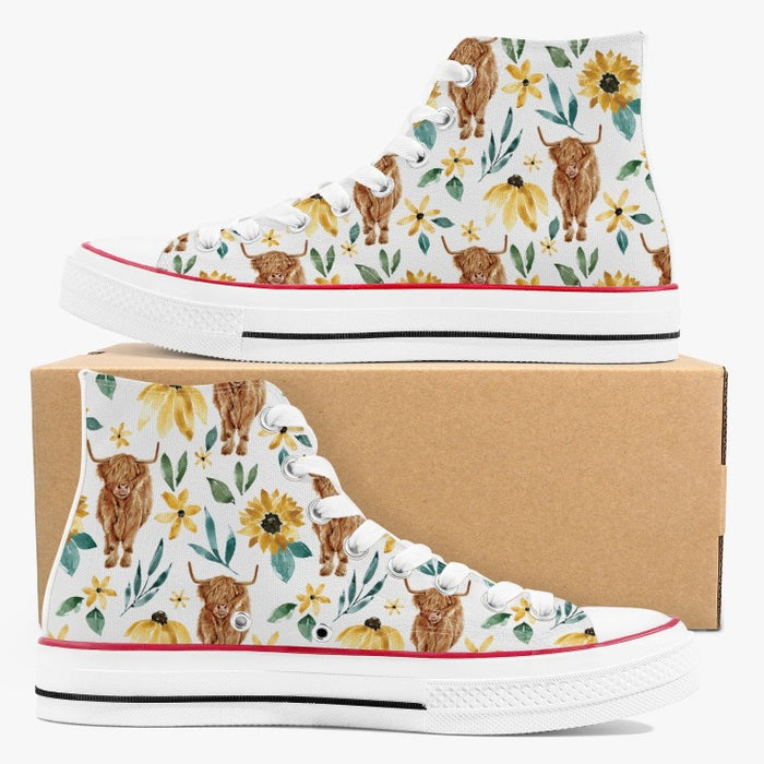 Sunflower Cow High-top Canvas Shoes 🇨🇳