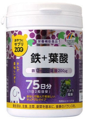Supplement ZOO Series For Snacks Iron + Folic Acid 150T