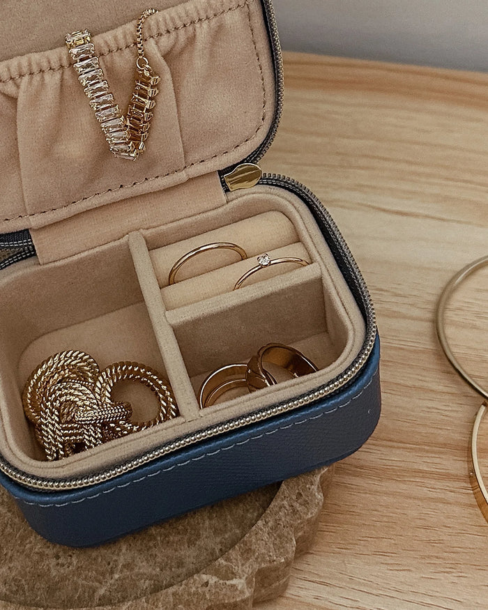 Suzie Jewellery Box - Steel Blue