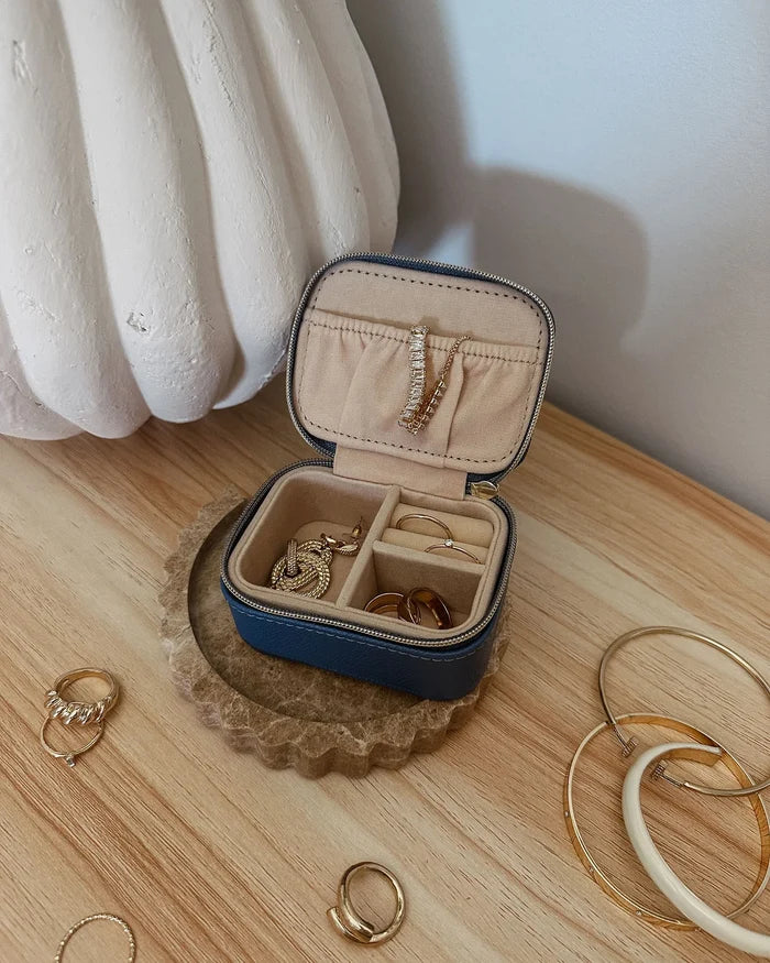 Suzie Jewellery Box - Steel Blue