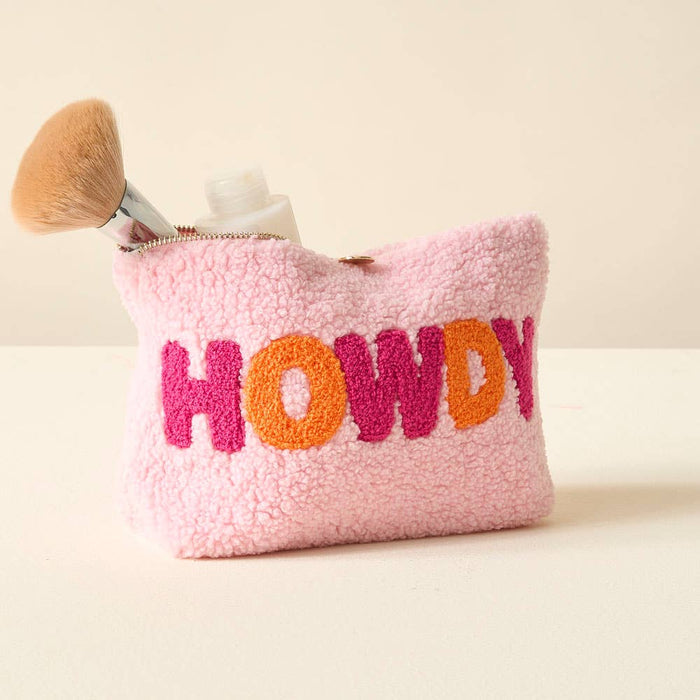 Teddy Pouch- Pink Howdy