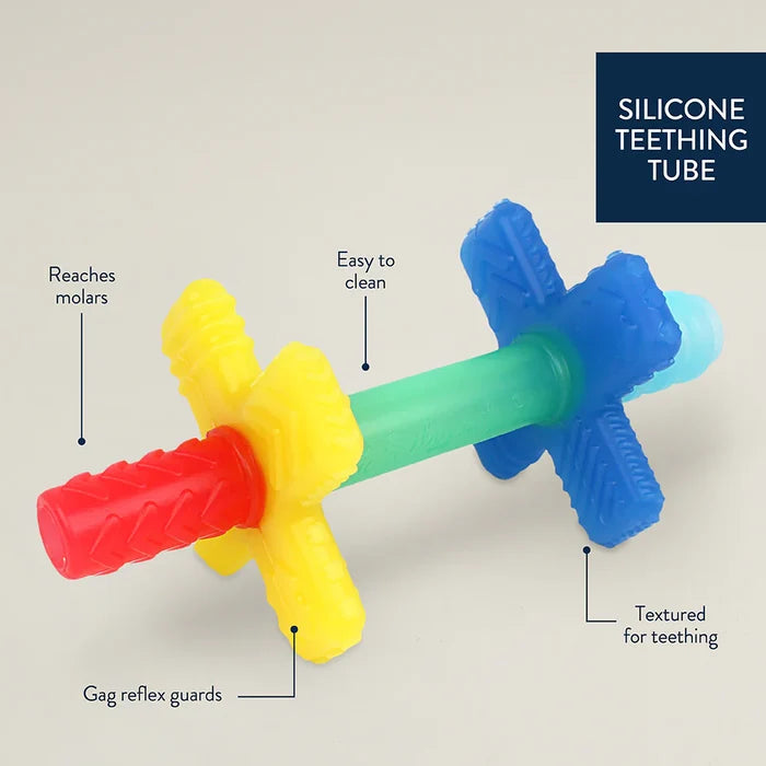 Teensy Tubes Rainbow Silicone Teething Chew Tube