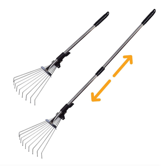 Telescopic Garden Rake Expandable Rake with Non Stick Handle 23cm x 70cm 🇬🇧