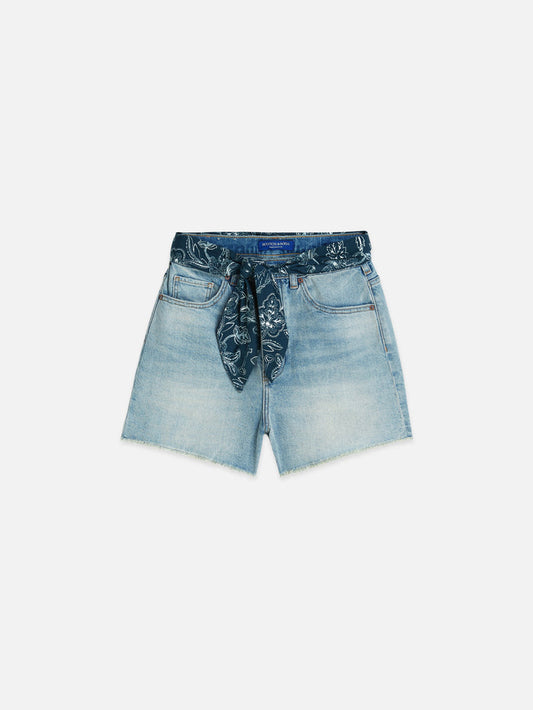 The Ray Denim Short With Tie D Stoplight USJ01378N