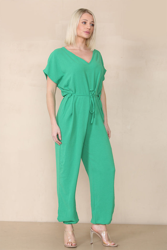 Tie Waist Stylish Harem Jumpsuit 🇬🇧
