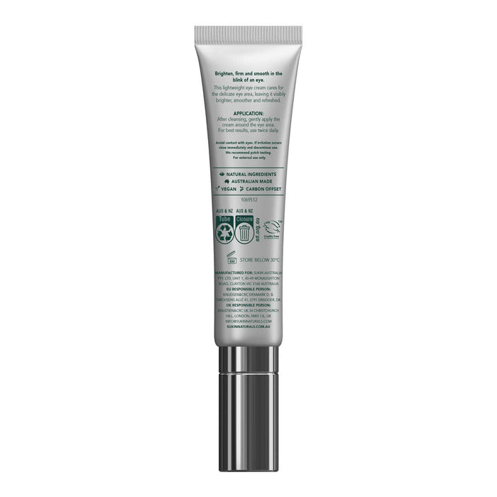 Skincare tube with silver cap on a white background.