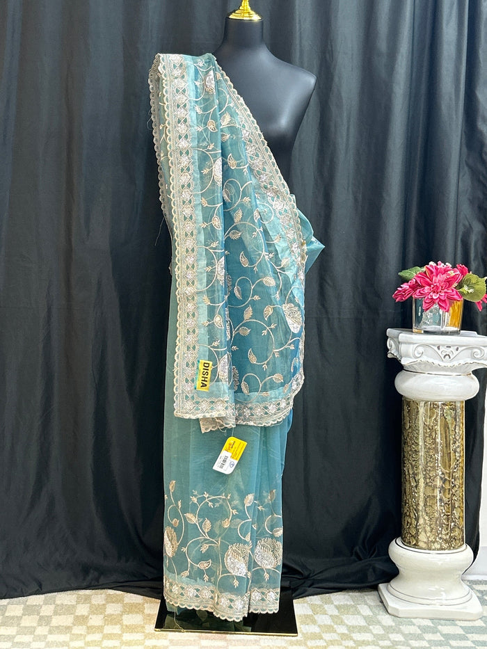 Tissue silk saree by Kurti Connection USA