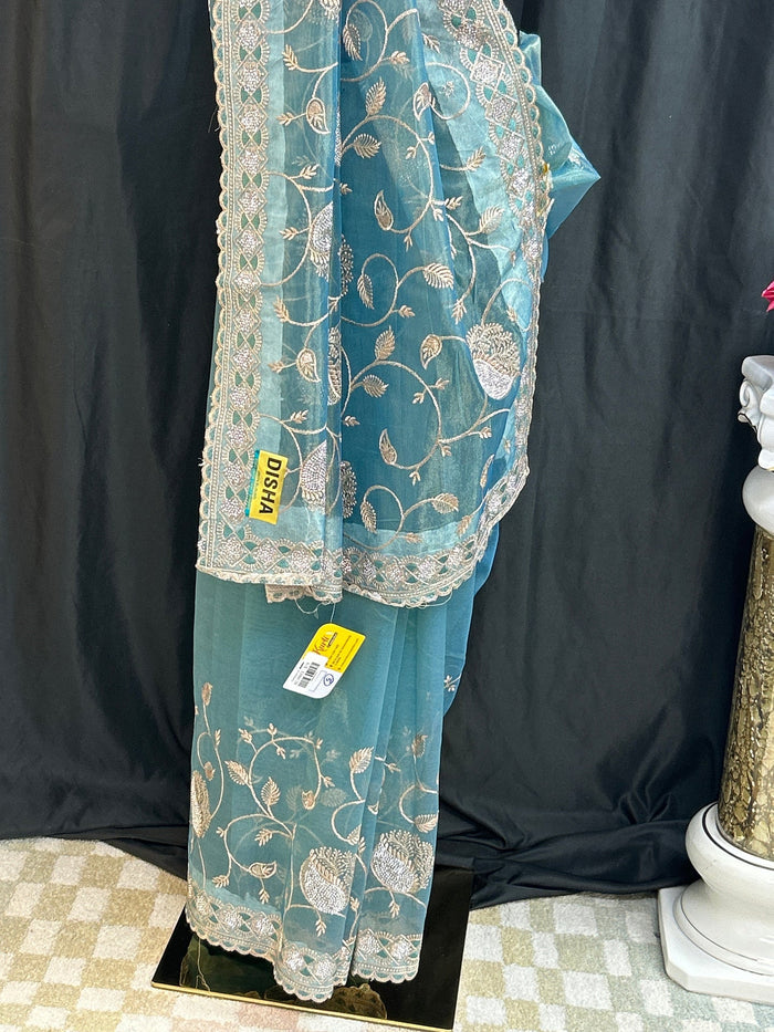 Tissue silk saree by Kurti Connection USA