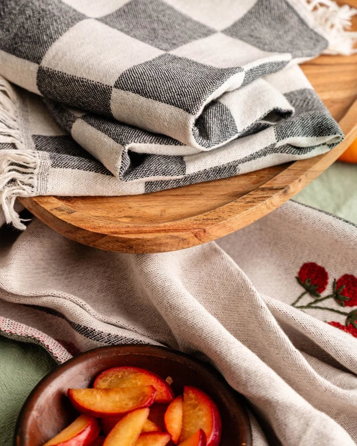 Tomato Hand-Stitched Towel Set | Olive & Loom