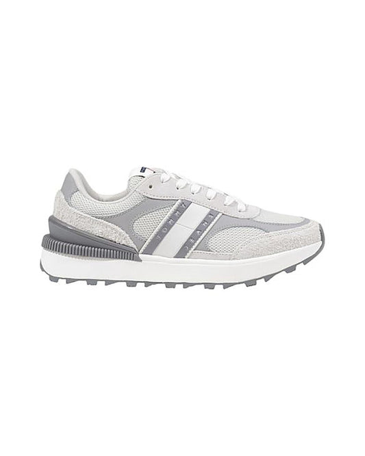 Tommy Hilfiger Jeans Gray Suede Leather Athletic Sneakers