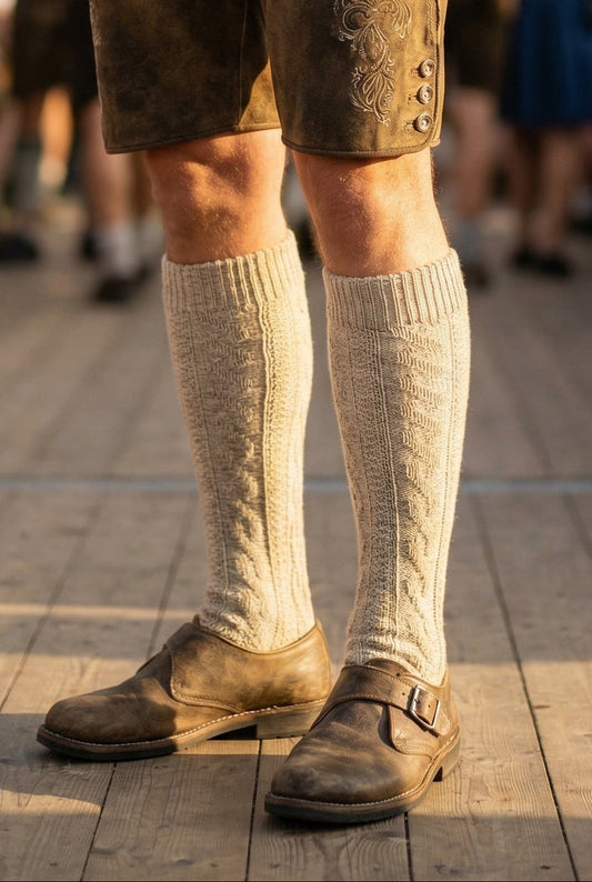 Traditional Costume - Men's Knee Socks (beige/meliert)