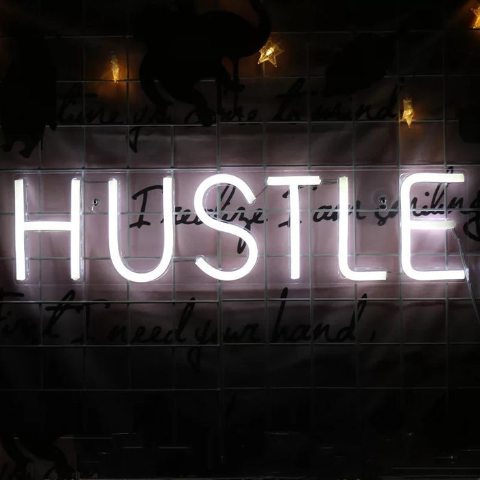Transparent Back Panel HUSTLE USB Powered Neon Lights 🇨🇳