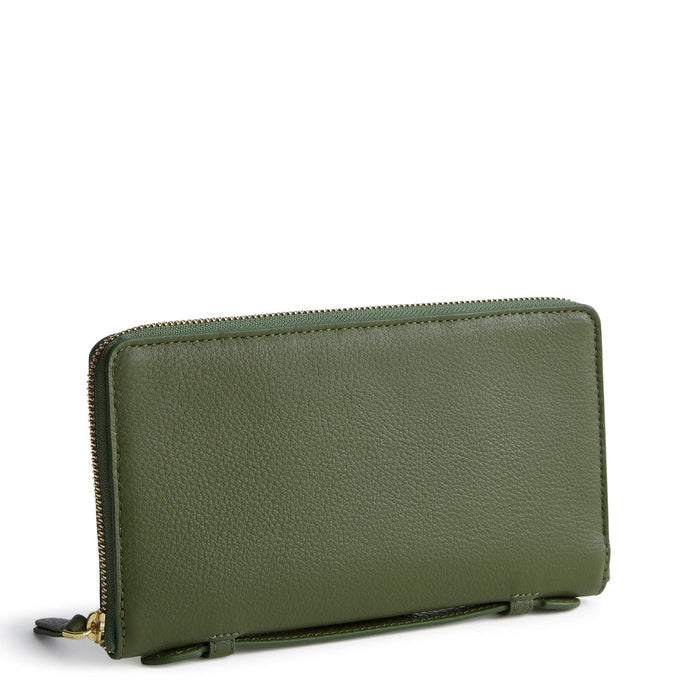 Travel Wallet-Bronze Green-Image 1-Vera Bradley