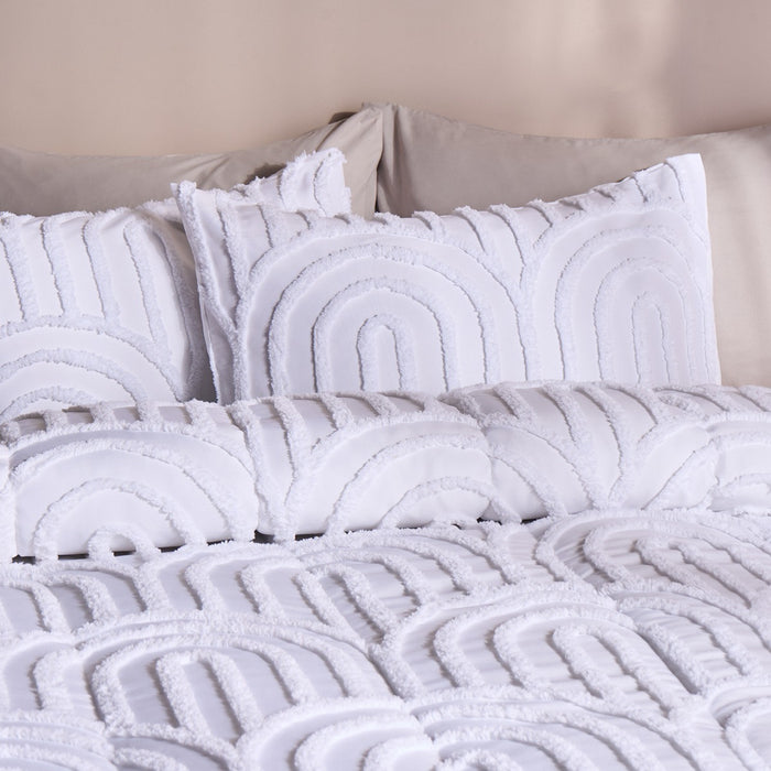 Tufted Arches Quilted Coverless 7.5 Tog Duvet Set - White 🇬🇧