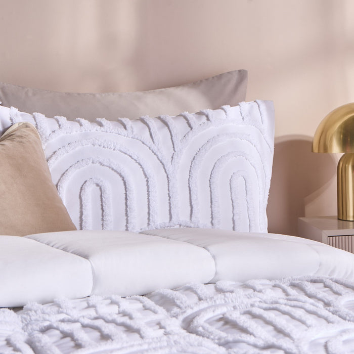 Tufted Arches Quilted Coverless 7.5 Tog Duvet Set - White 🇬🇧