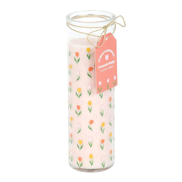Tulip Print French Tulip Tube Candle 🇬🇧