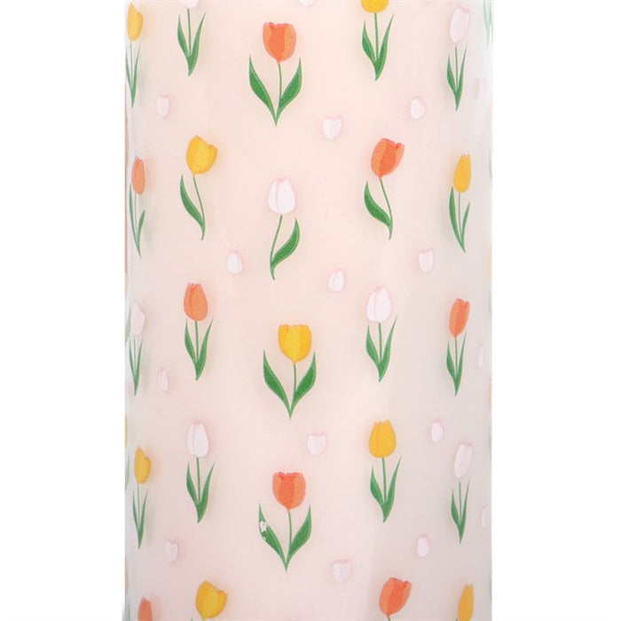 Tulip Print French Tulip Tube Candle 🇬🇧
