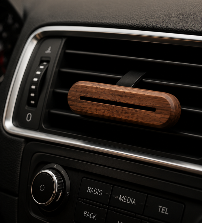 Vent Clip Car Air Freshener - Natural Walnut Woodgrain