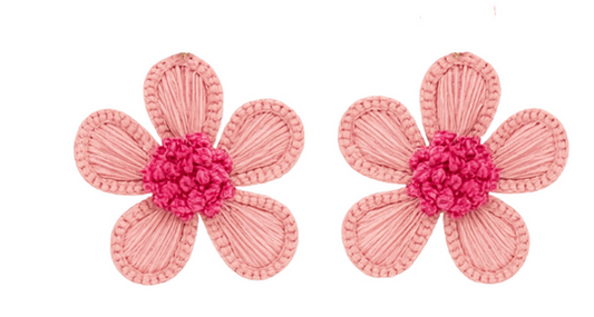 Victoria Dunn Iraca Palm Periwinkle Earrings - Multiple Colors!