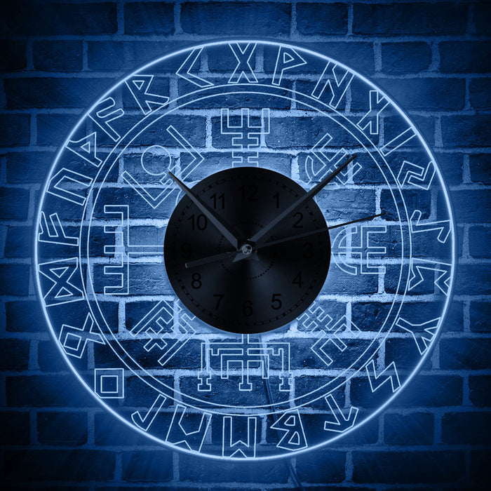 Viking Rune Transparent Acrylic Wall Clock 🇨🇳