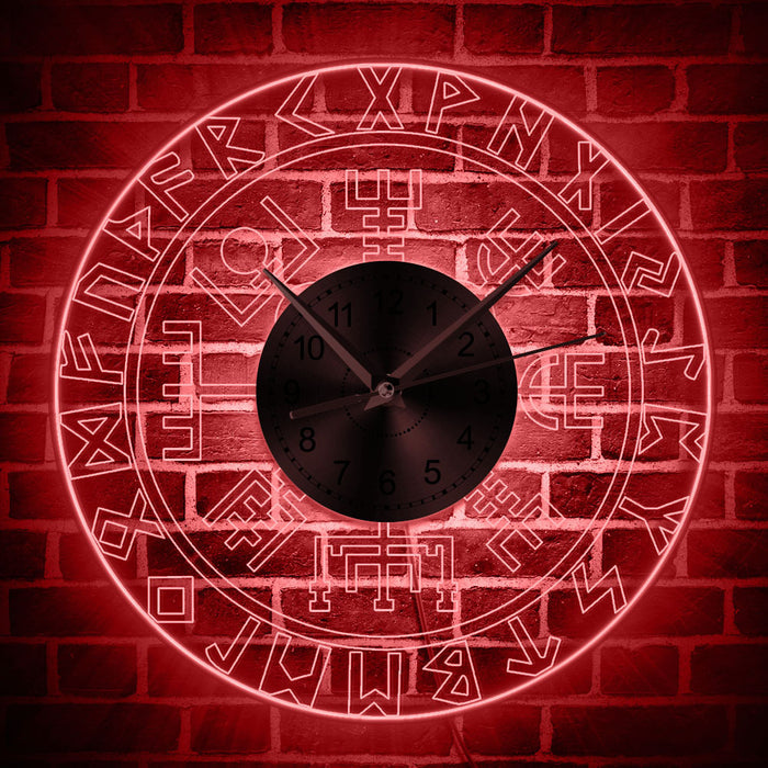 Viking Rune Transparent Acrylic Wall Clock 🇨🇳