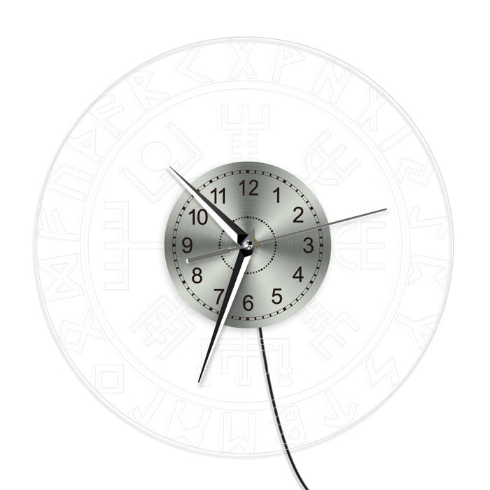 Viking Rune Transparent Acrylic Wall Clock 🇨🇳