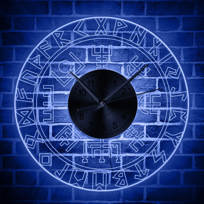 Viking Rune Transparent Acrylic Wall Clock 🇨🇳