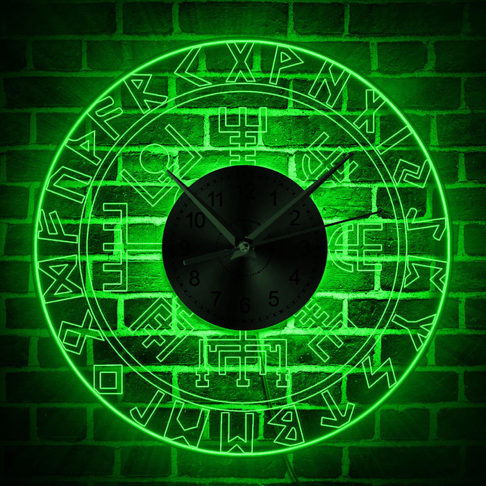Viking Rune Transparent Acrylic Wall Clock 🇨🇳