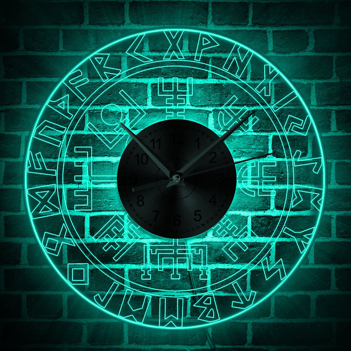 Viking Rune Transparent Acrylic Wall Clock 🇨🇳