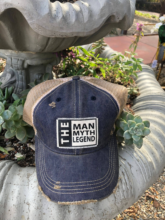 Vintage Life - The Man The Myth The Legend Distressed Trucker Cap