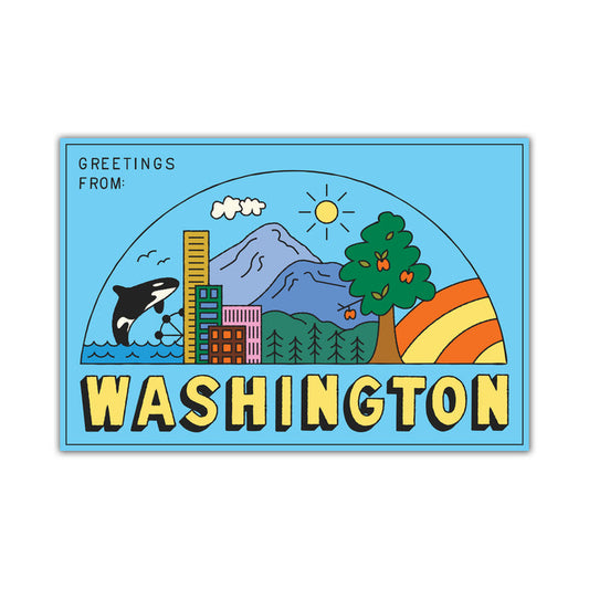 WA State Landscape Postcard