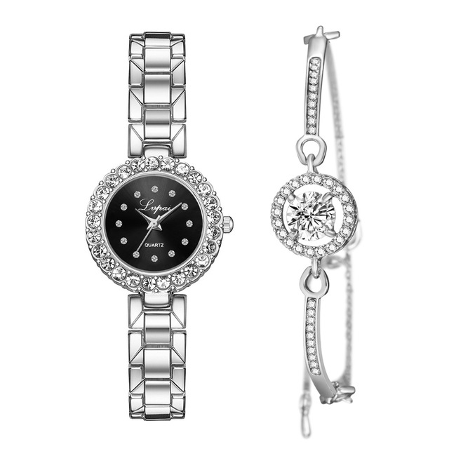 Silver black bracelet