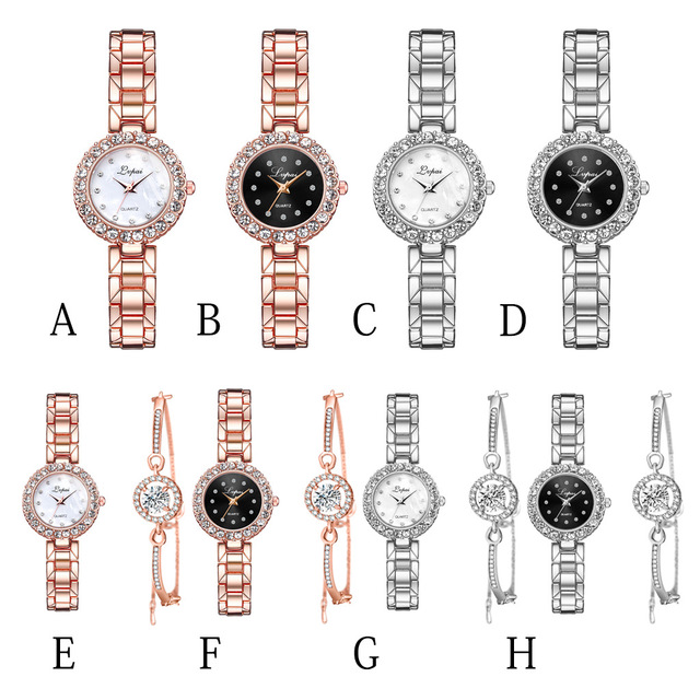 Watches-Set Bangle Clock Bracelet Wrist-Watch Quartz Women Fashion Ladies Brand Luxury 🇨🇳