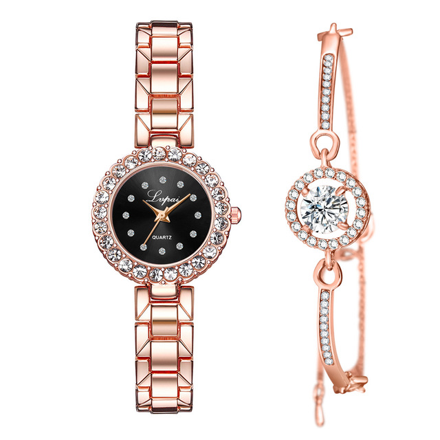 Rose gold black bracelet