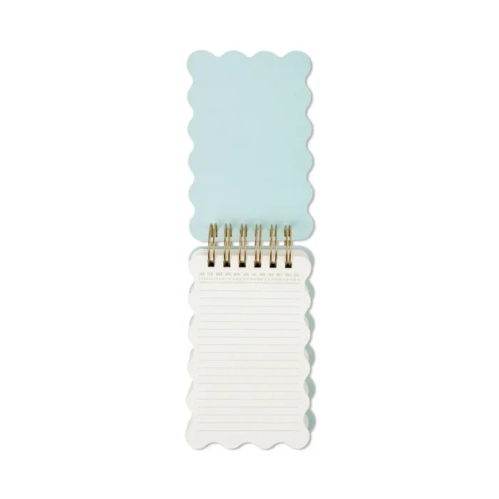 Wavy Notepad - Teal Marbling