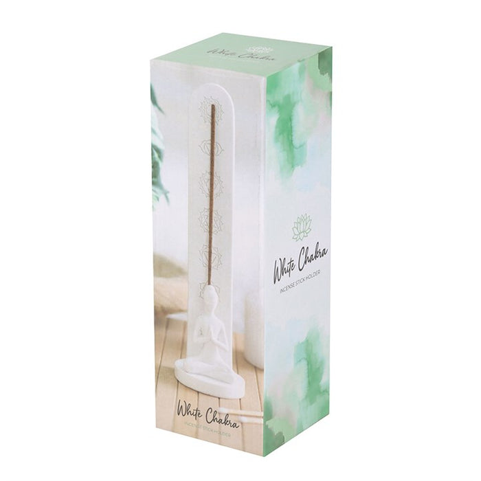 White Chakra and Yoga Pose Incense Stick Holder 🇬🇧