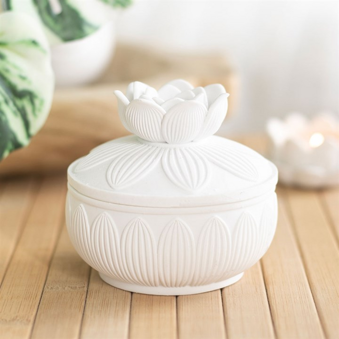 White Lotus Flower Trinket Box 🇬🇧