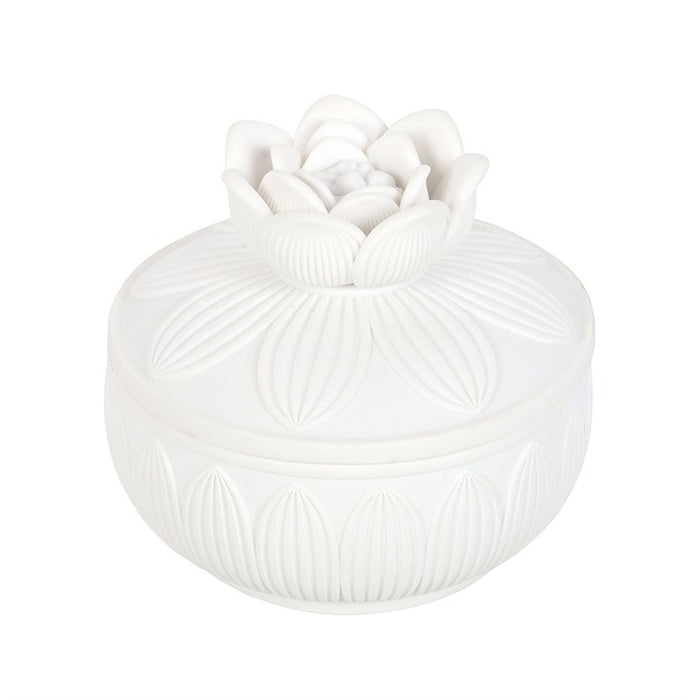 White Lotus Flower Trinket Box 🇬🇧