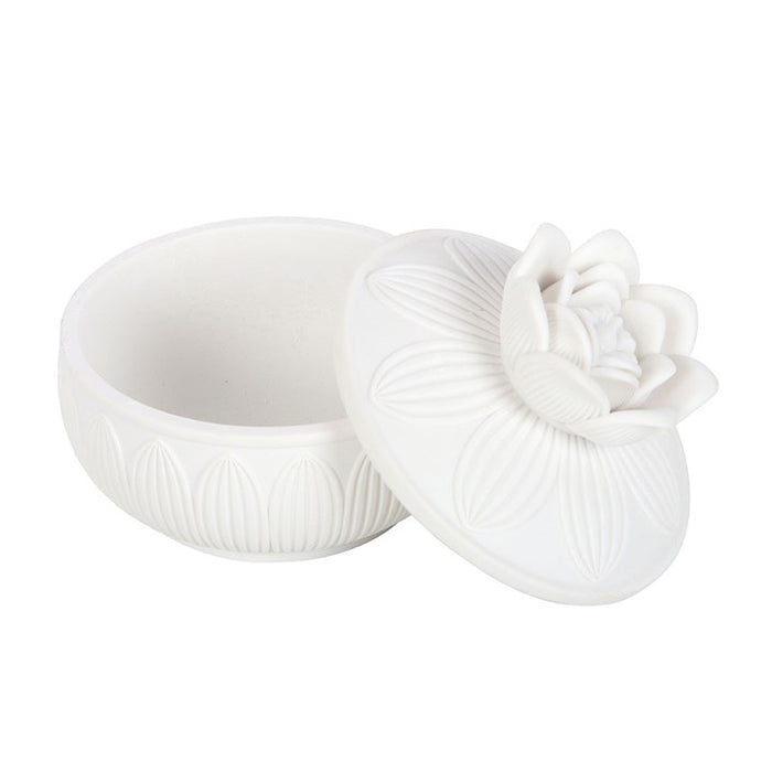 White Lotus Flower Trinket Box 🇬🇧