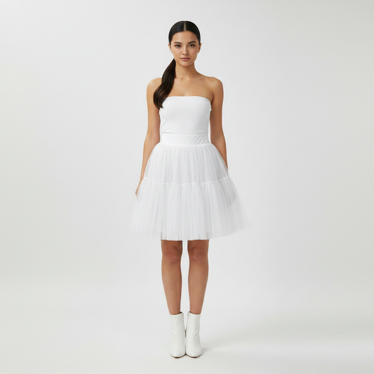 White Tulle Skirt
