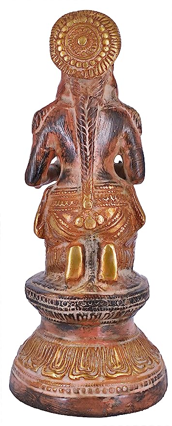 White Whale Brass Deeplaxmi Statue/Hand Carved Religious Standing Goddess Lakshmi/Diwali Oil Lamp Laxmi/Diya Holding Lady/Temple Decor Art